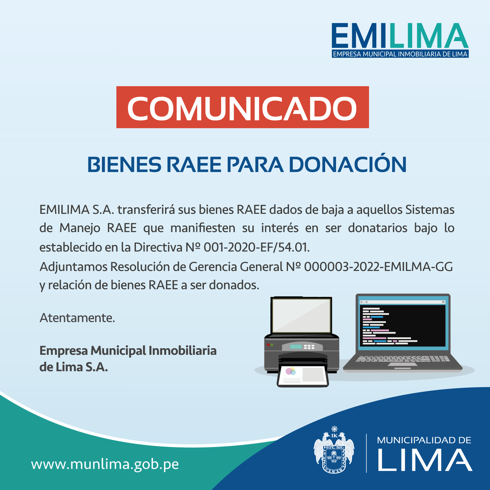 BIENES RAEE PARA DONACIÓN